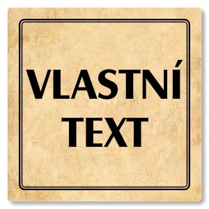 Váš text, 80x80mm, pergamen, Utah